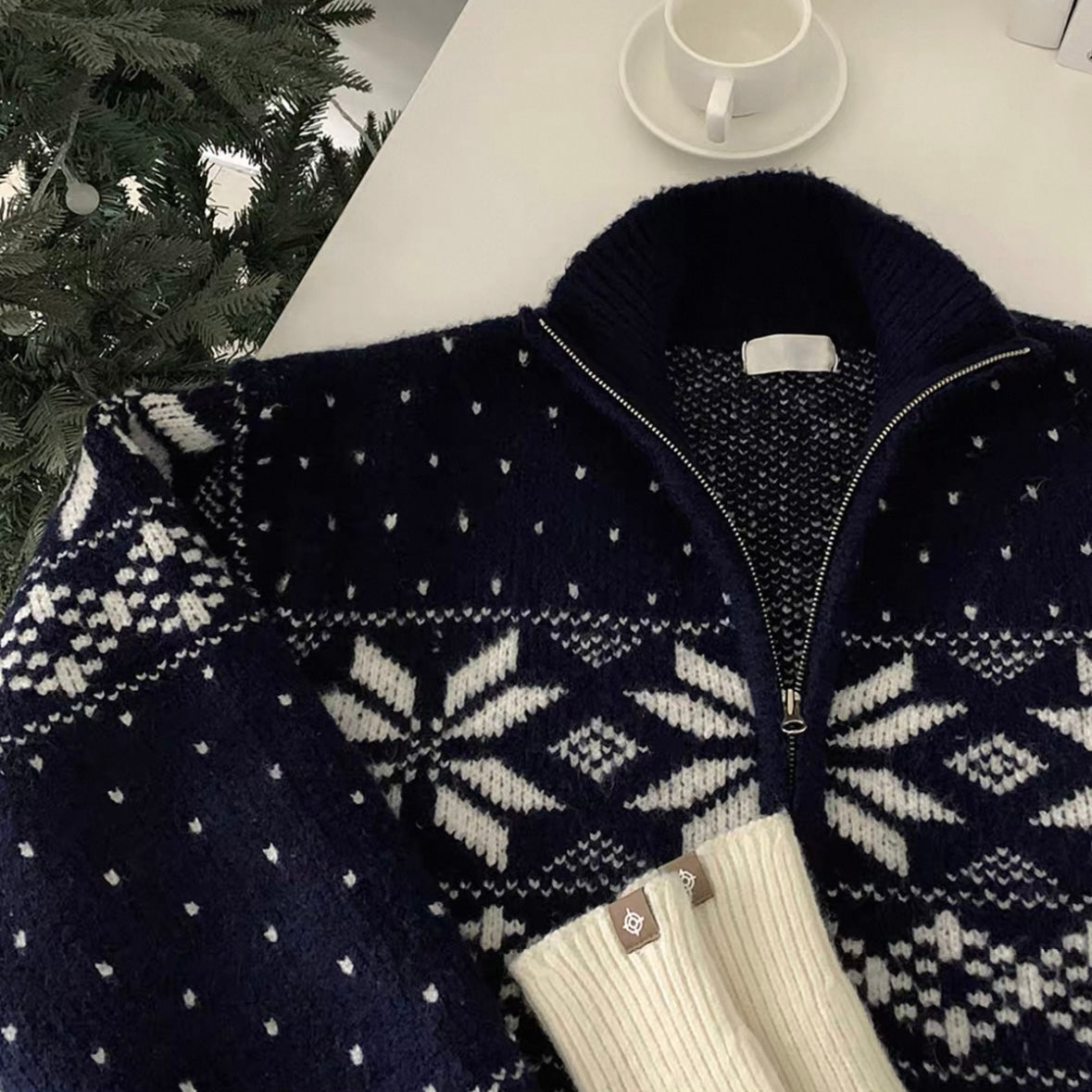 Chic Double-Zip Sweater