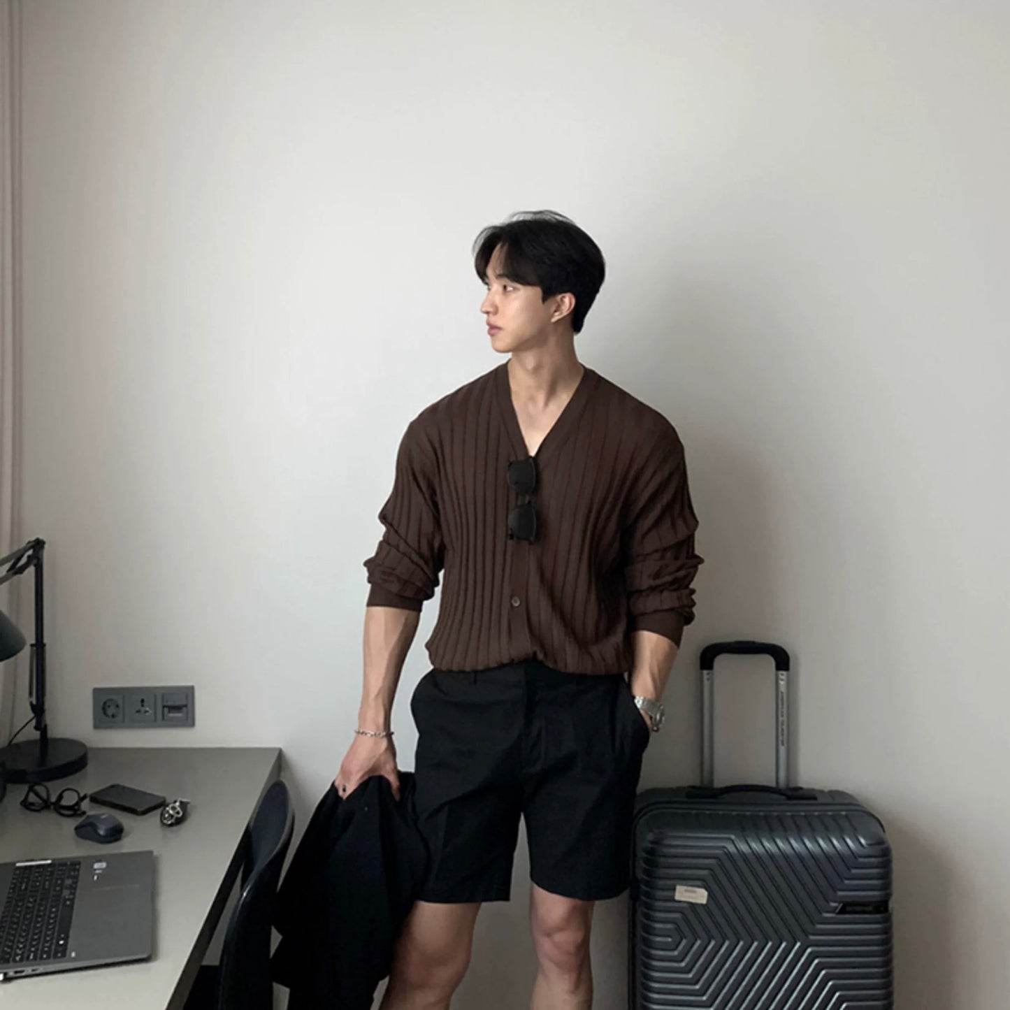Korean Muscle Knit Cardigan