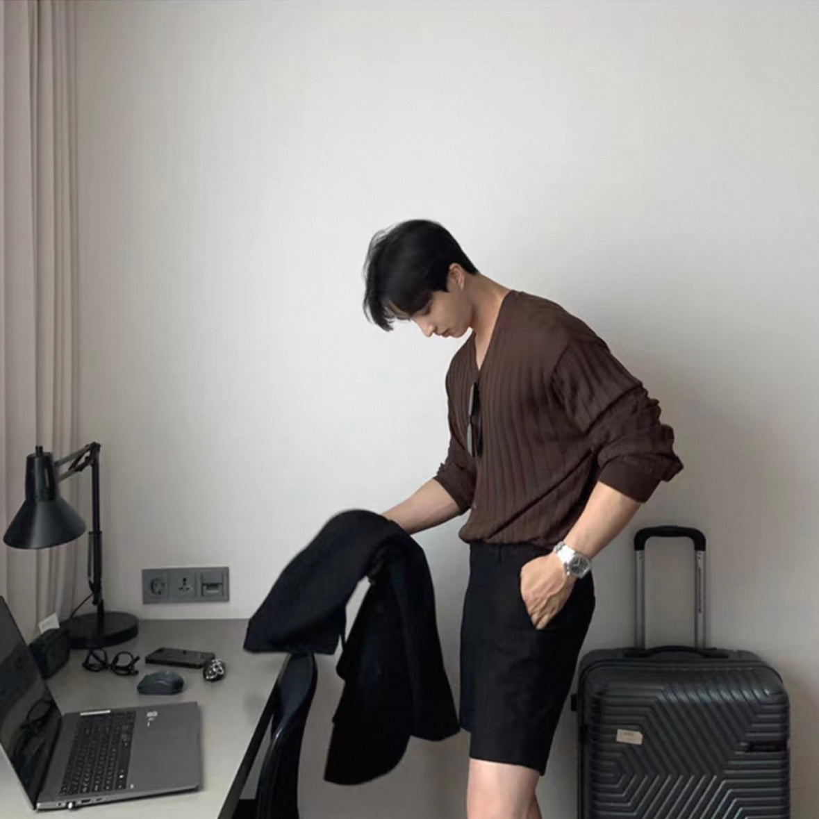 Korean Muscle Knit Cardigan