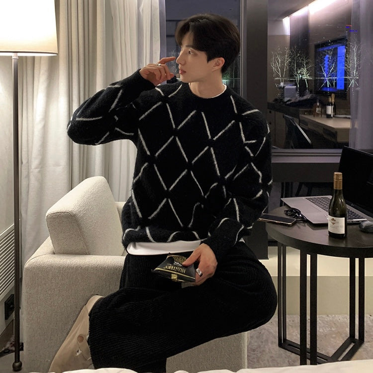 Trendy Mohair Knit Sweater