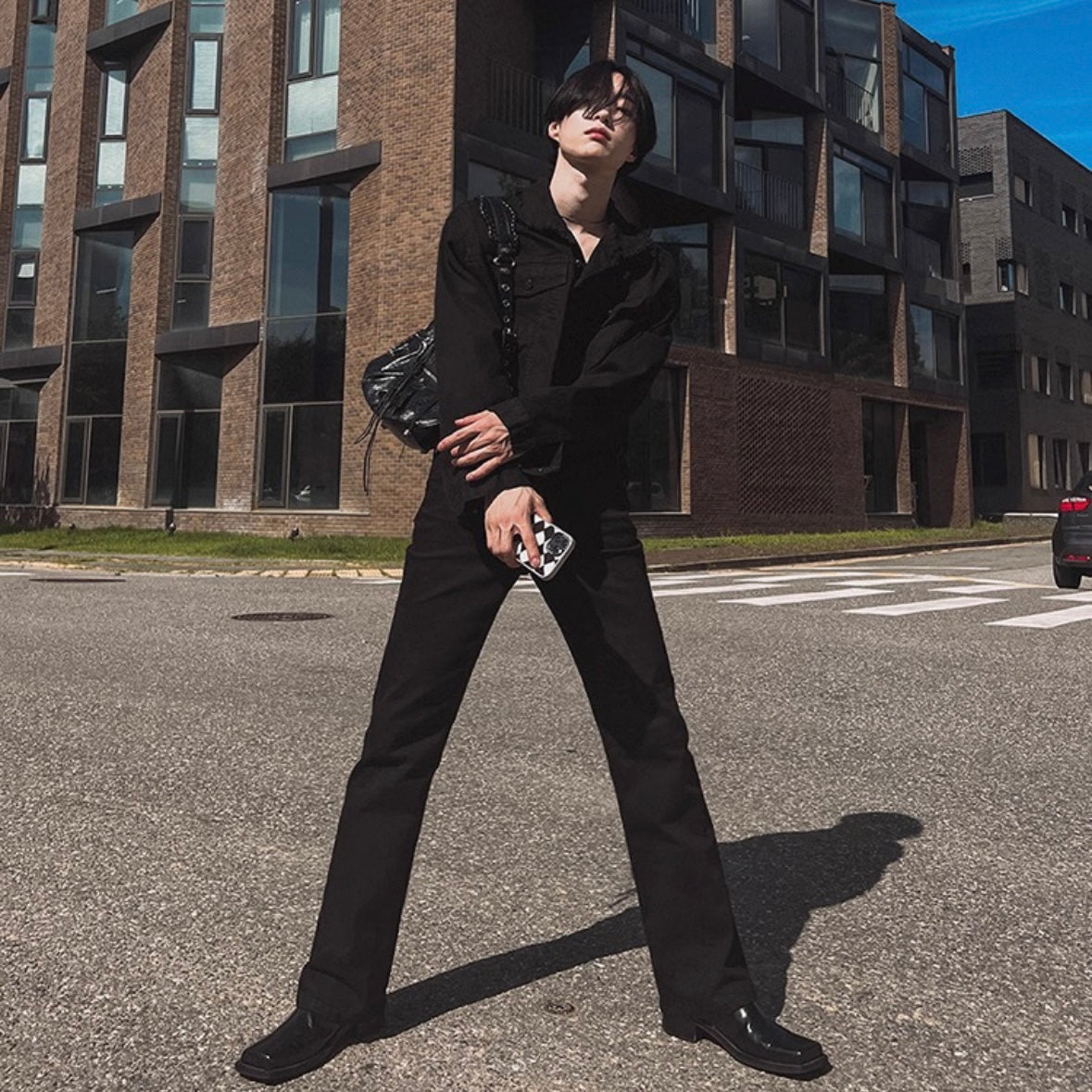 Slim Fit Black Flare Jeans