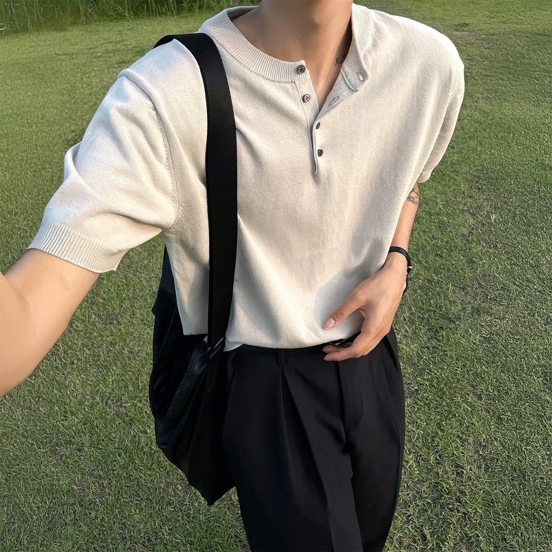 Korean Trendy Henry T-shirts
