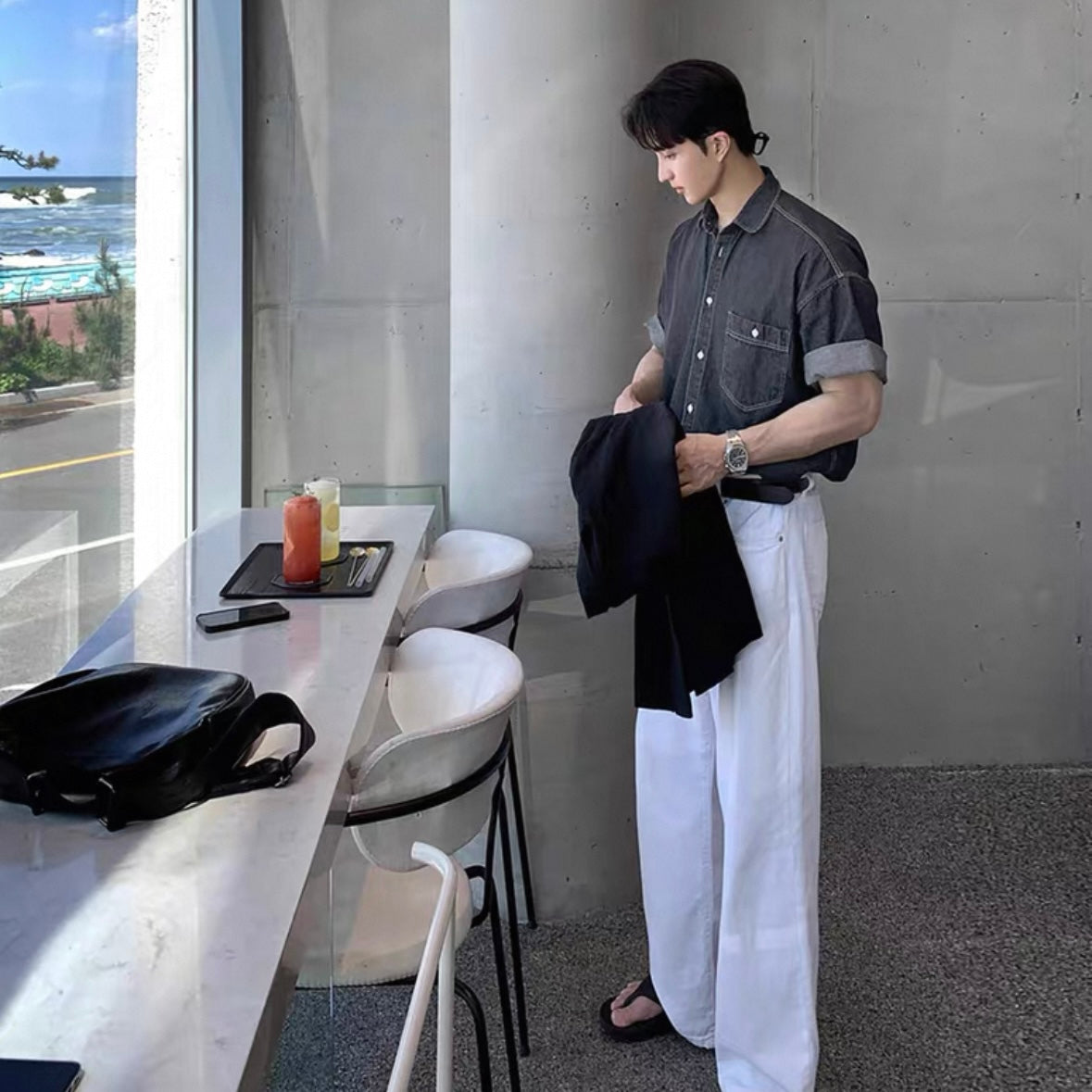 Korean Stylish Casual Denim Shirt