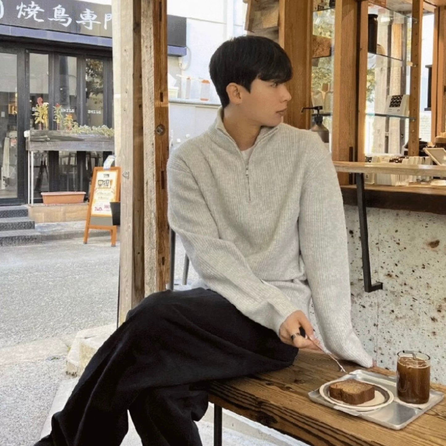 Korean Loose Simple Knit Sweater