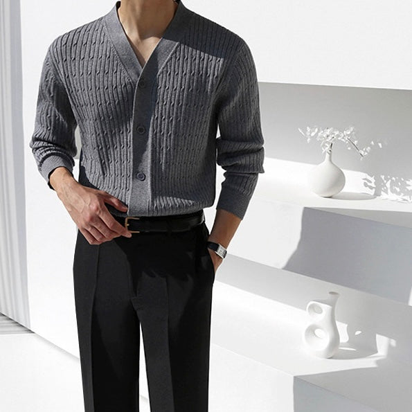 Korean Trend V-Neck Knit Cardigan