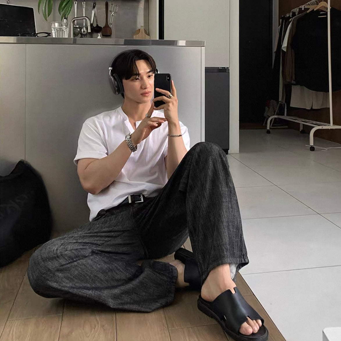 Henry Collar Casual Summer T-shirt