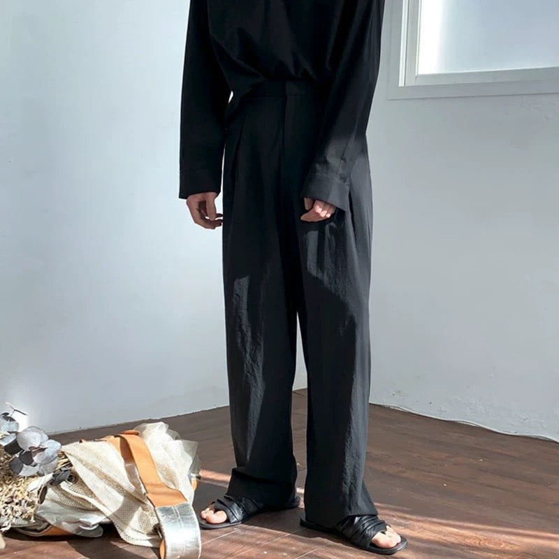 Lightweight Linen Wide-Leg Pants