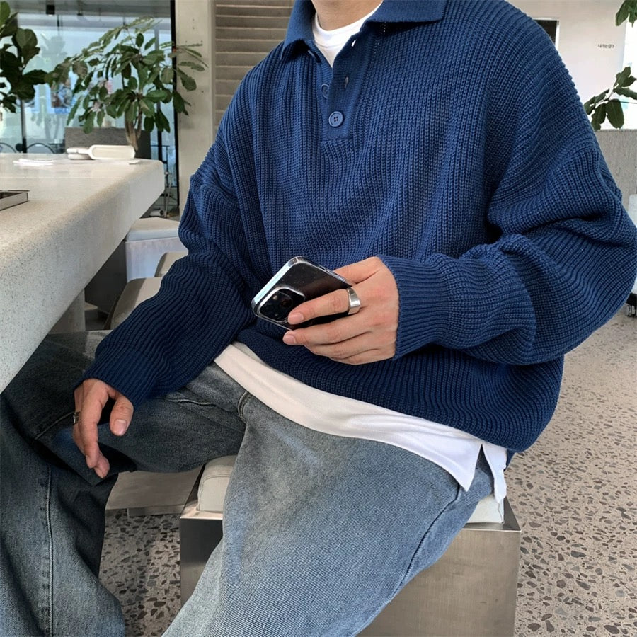 【数量限定】Lapel Stick Sweater