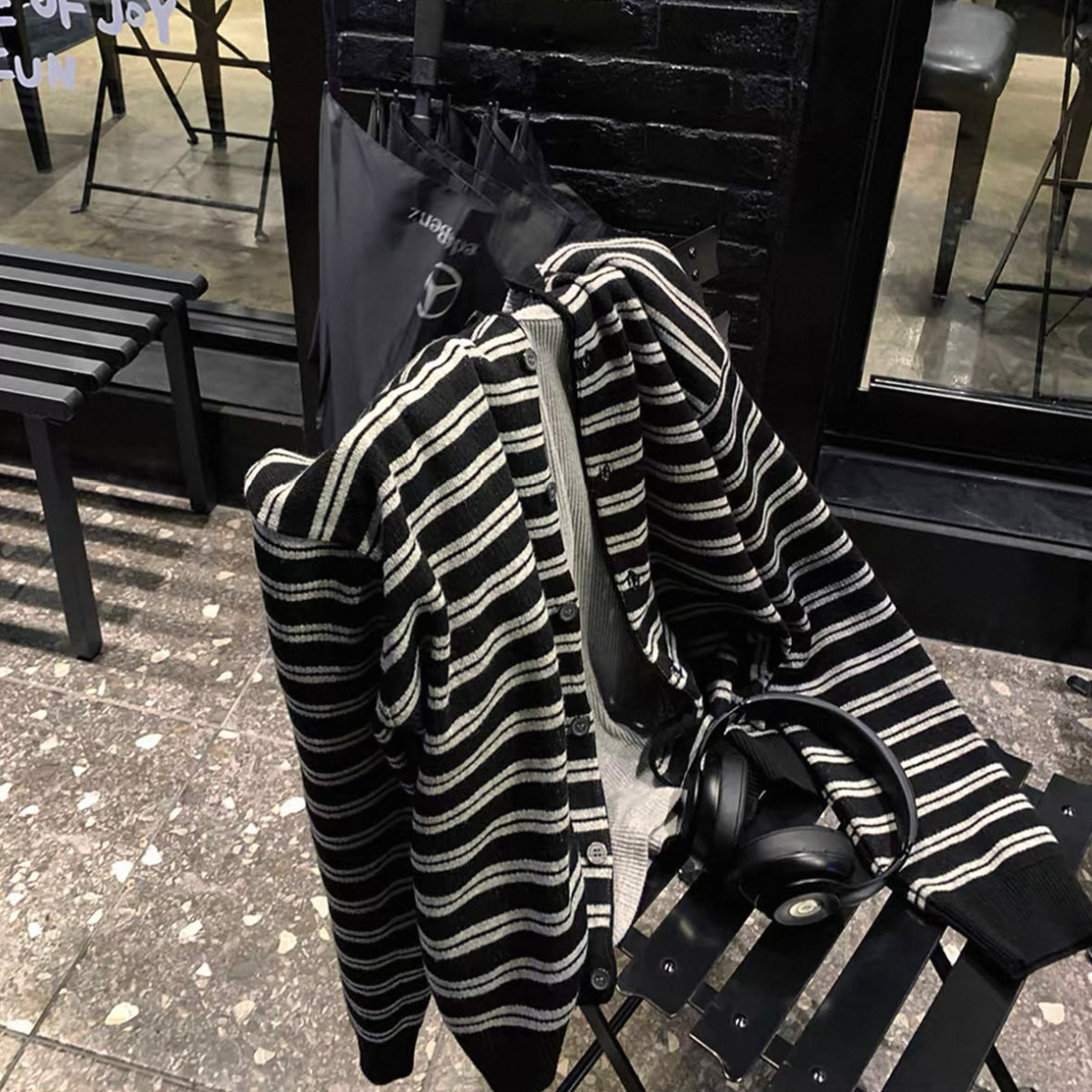 Minimalist Striped Cardigan