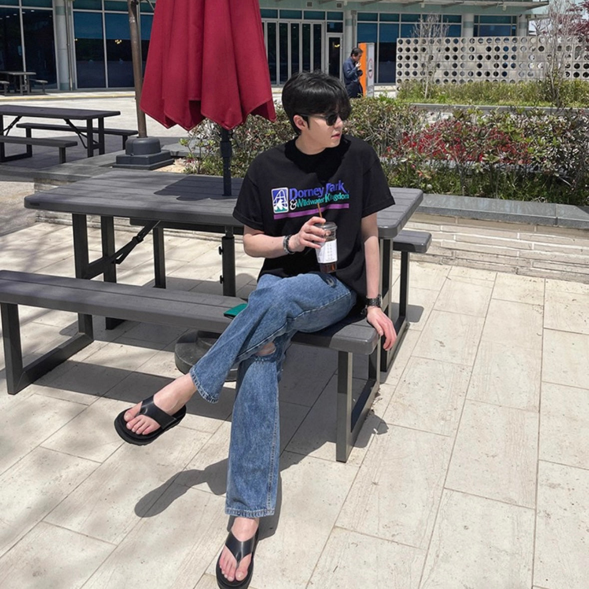 Retro Ripped Loose Jeans