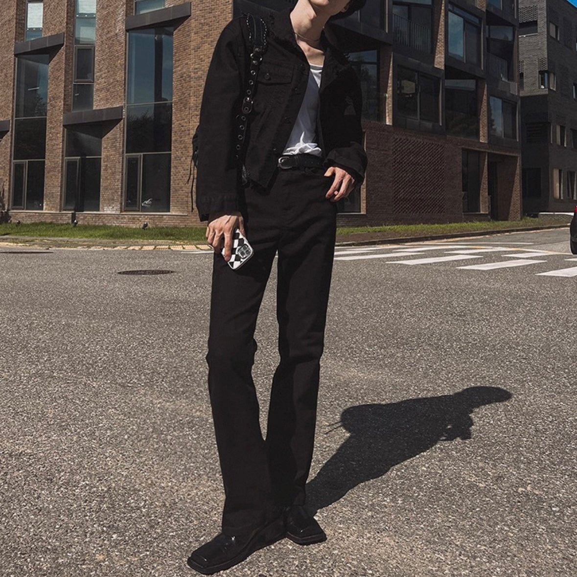 Slim Fit Black Flare Jeans