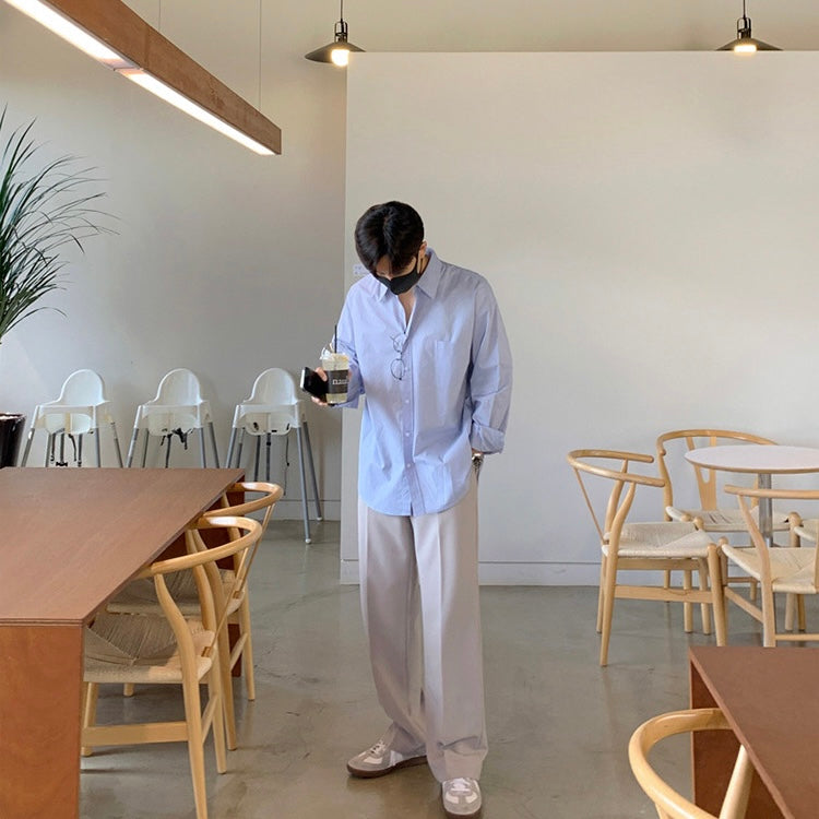 Straight drape pants