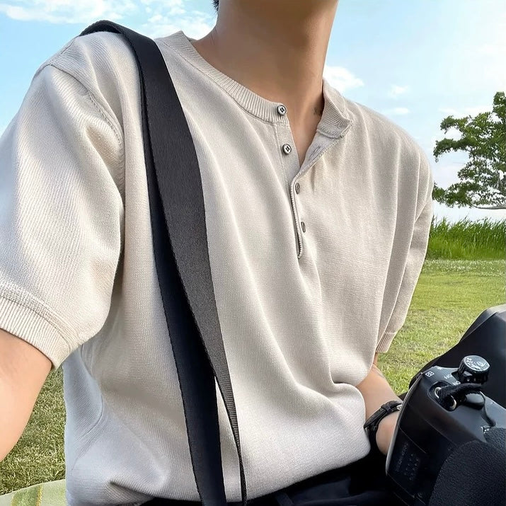 Korean Trendy Henry T-shirts