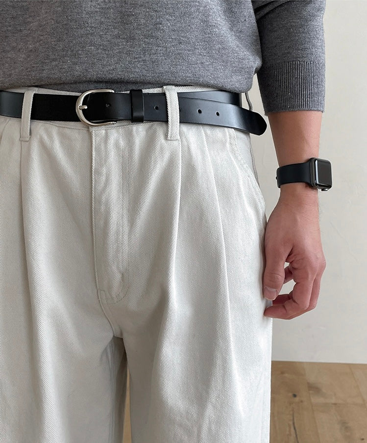 Draped Casual Straight Pants