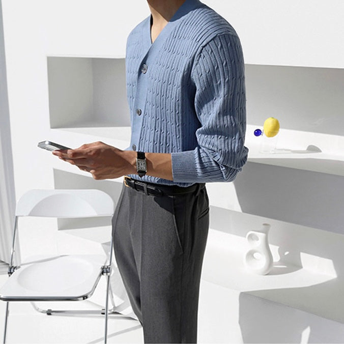 Korean Trend V-Neck Knit Cardigan