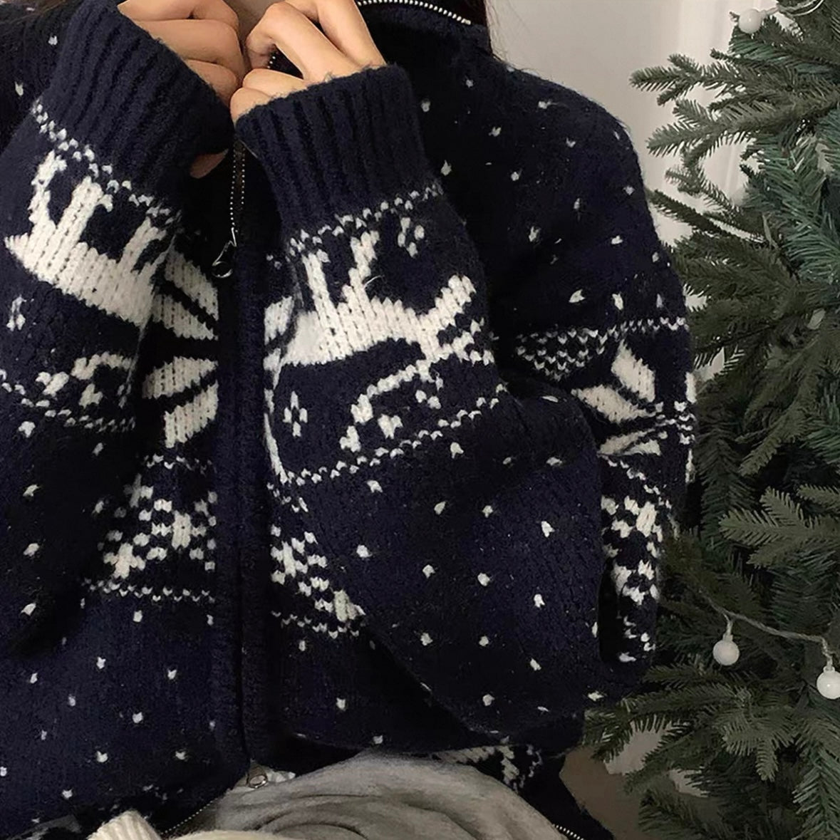 Chic Double-Zip Sweater