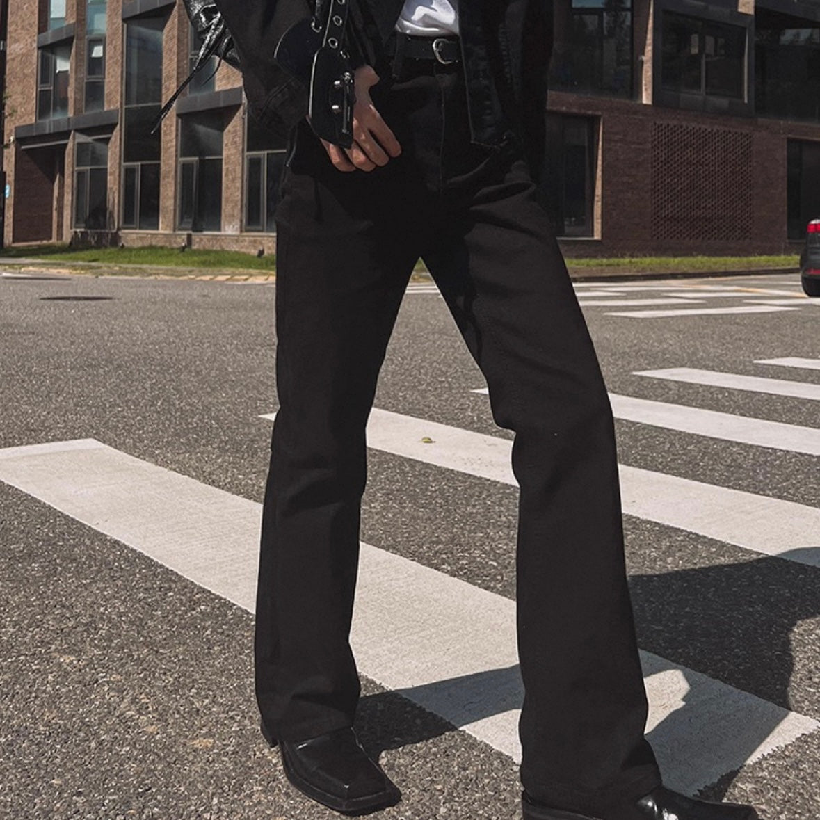 Slim Fit Black Flare Jeans