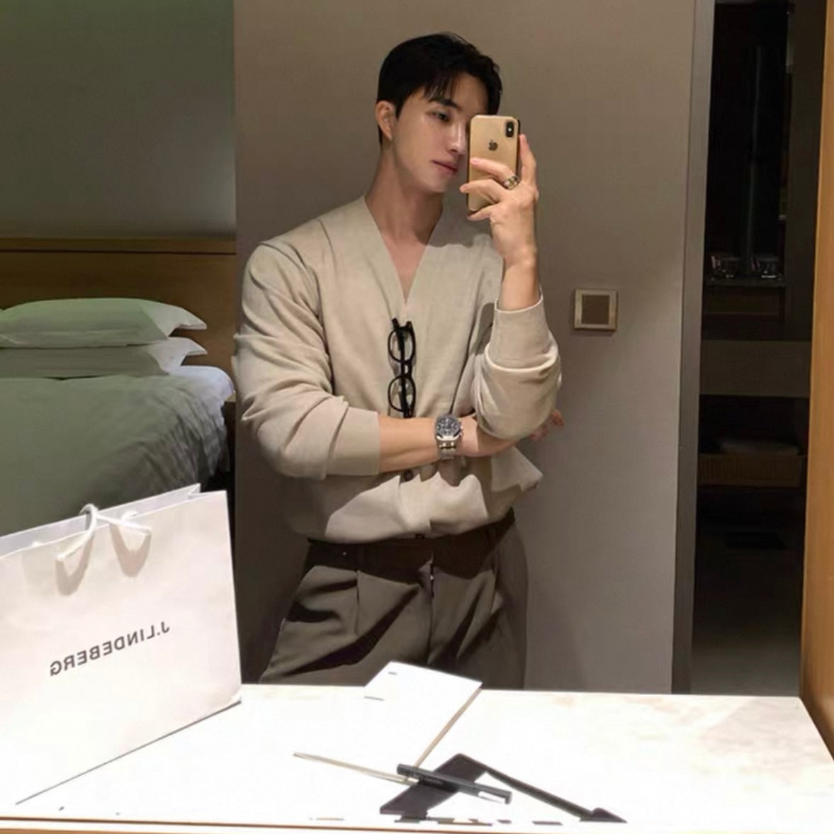 Korean Cozy V-Neck Knit Sweater