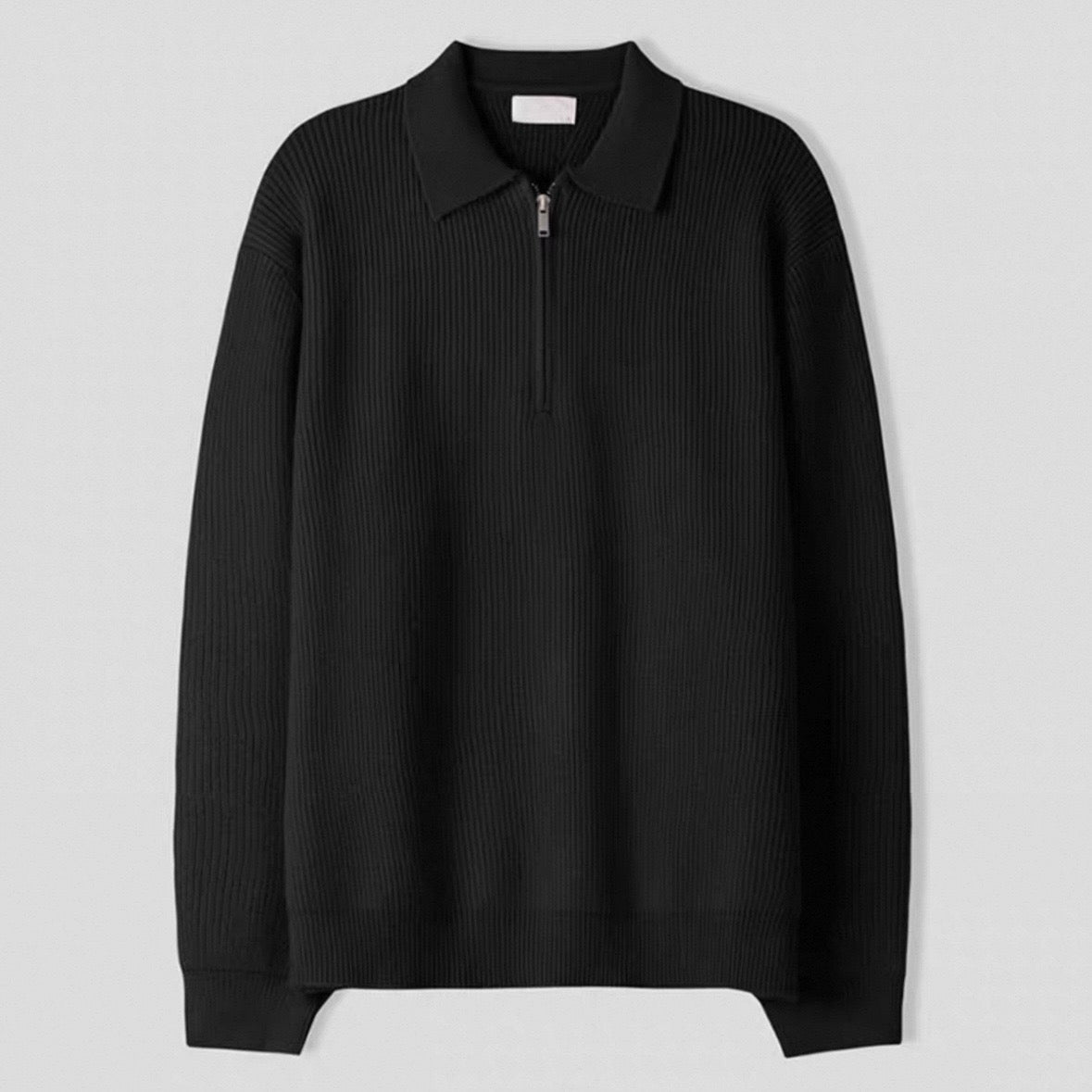 Lazy Half-Zip Knit Sweater