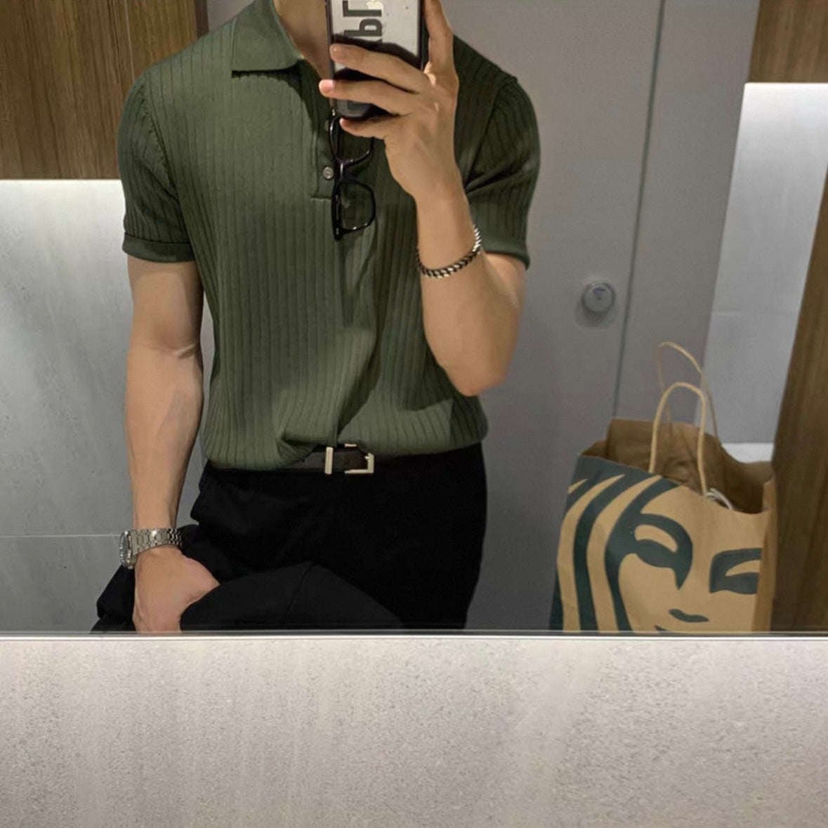 Breezy Stripe Polo
