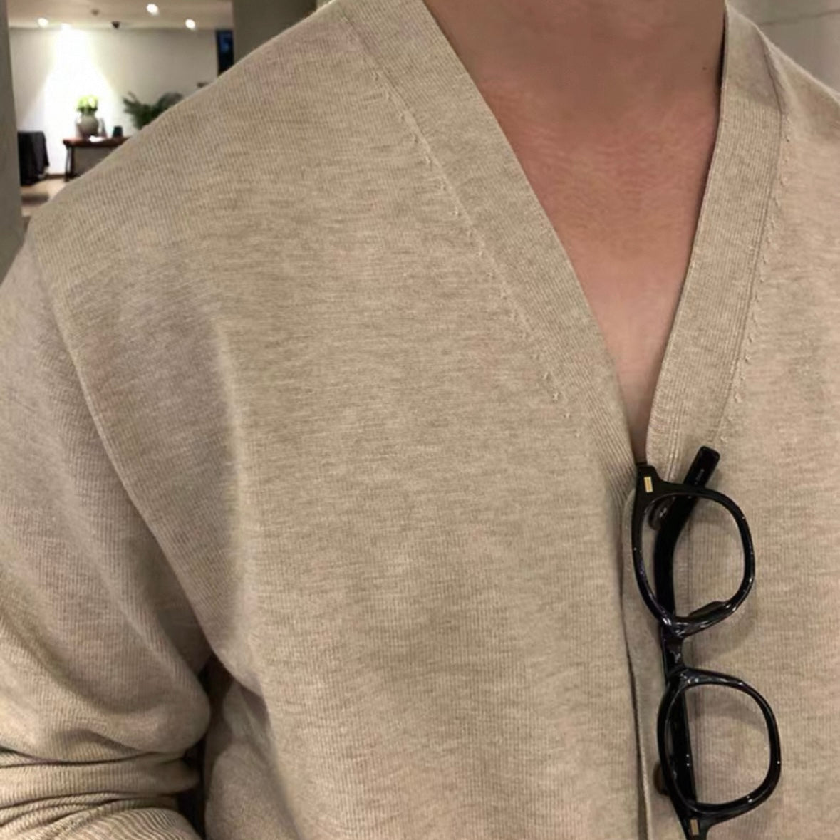Korean Cozy V-Neck Knit Sweater