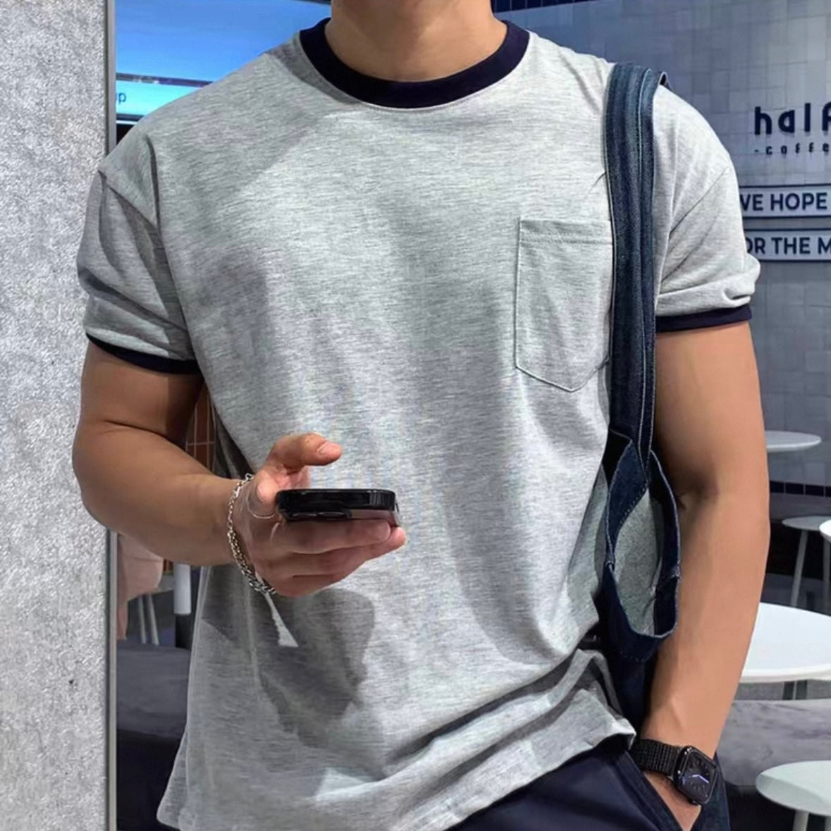 Korean Trendy Color Block T-shirt