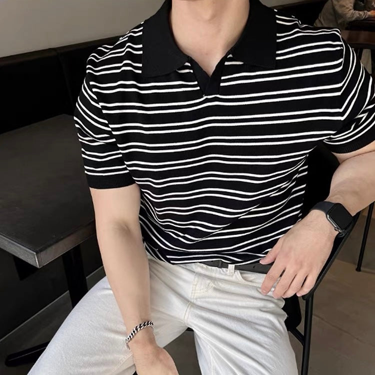Casual Striped Polo Shirt