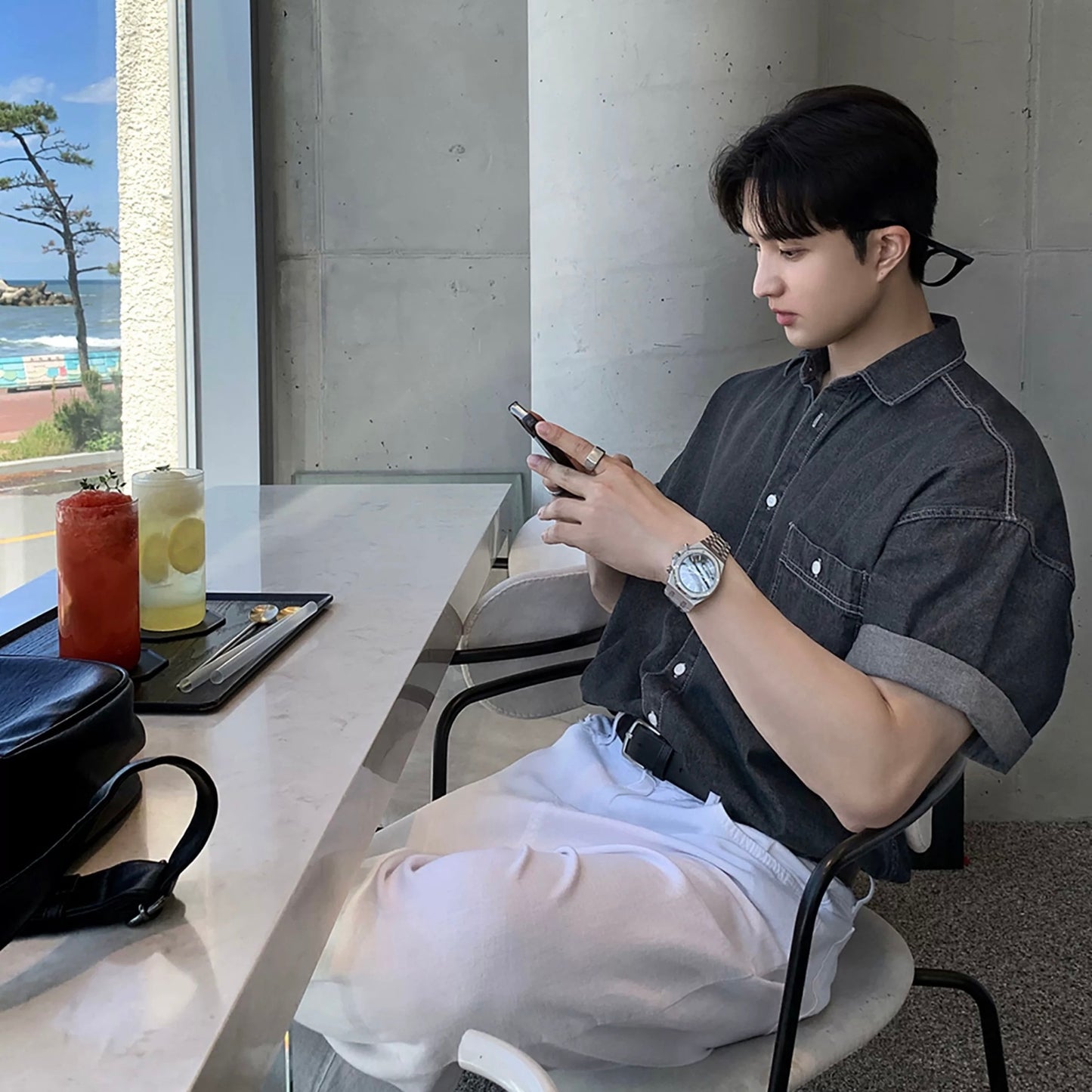 Korean Stylish Casual Denim Shirt