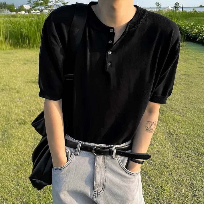 Korean Trendy Henry T-shirts