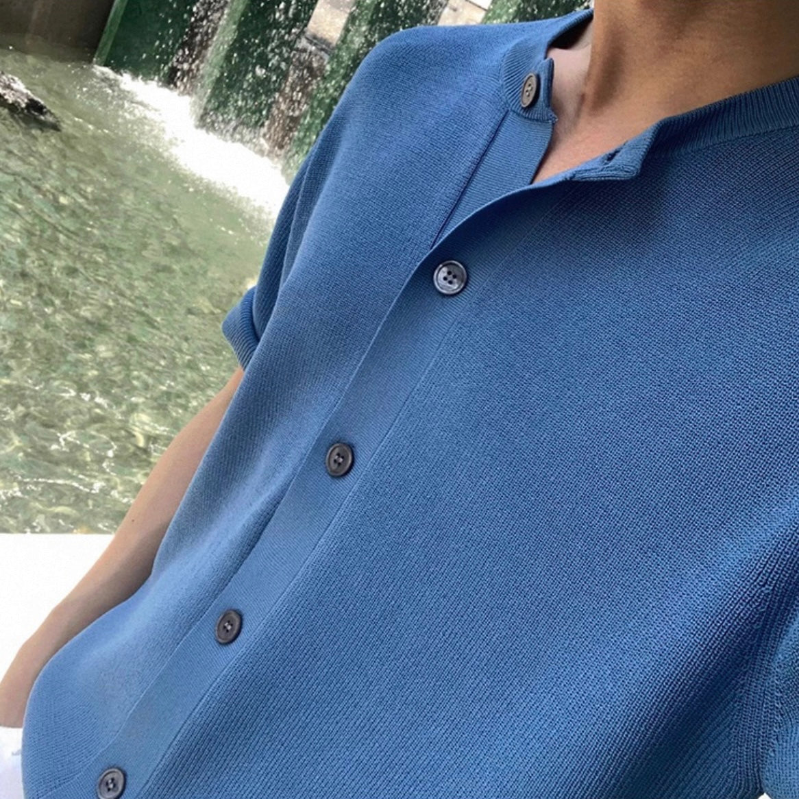 Korean Short-Sleeve Cardigan T-shirt
