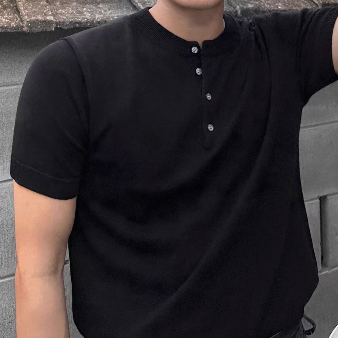 Slim Breathable Knitted T-Shirt