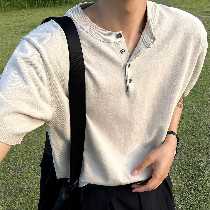 Korean Trendy Henry T-shirts