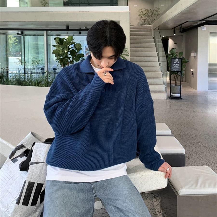 【数量限定】Lapel Stick Sweater