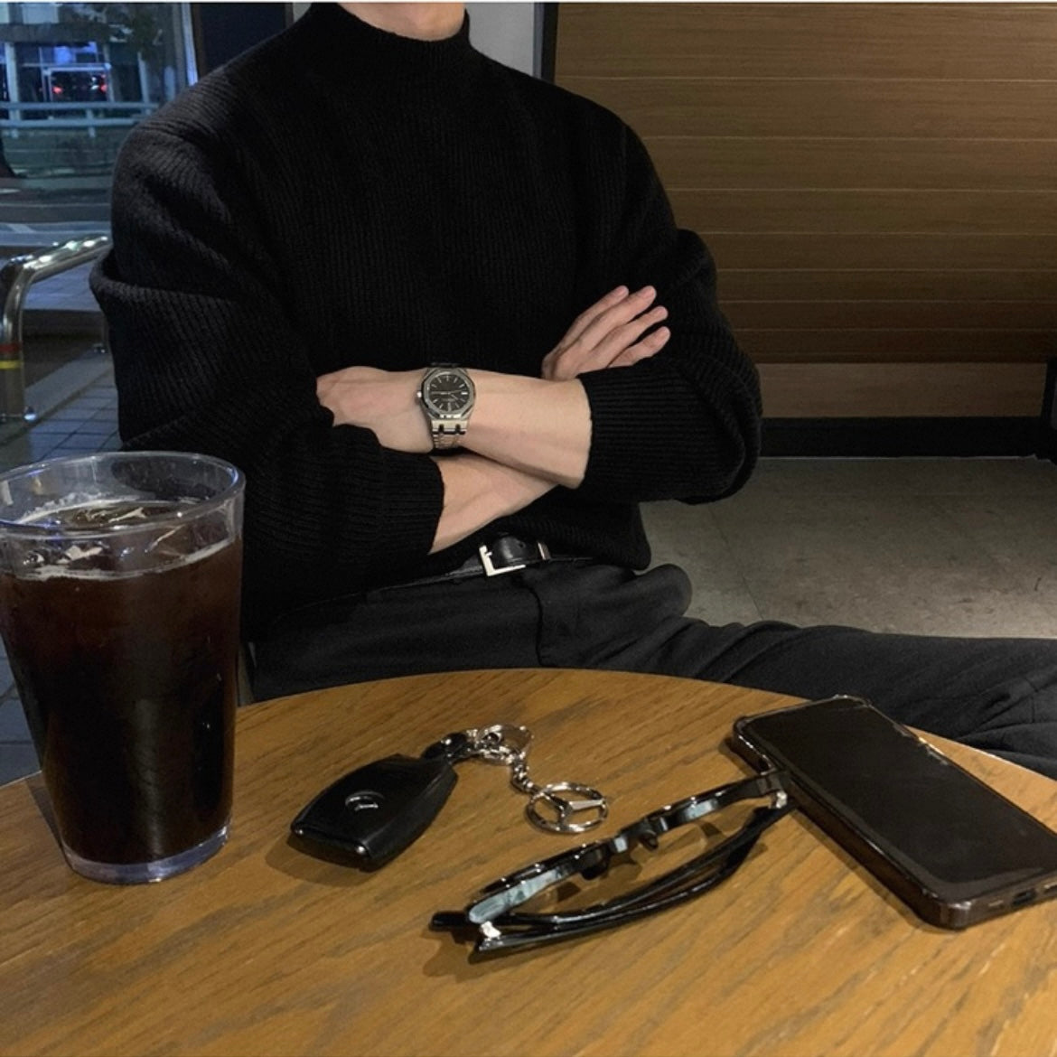 Men's Knit Turtleneck Sweater