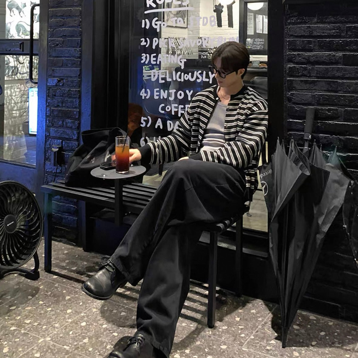 Minimalist Striped Cardigan