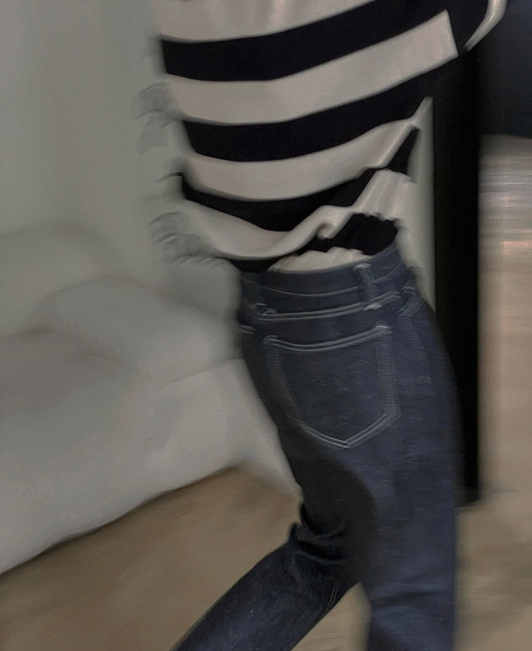 Open straight drag pants