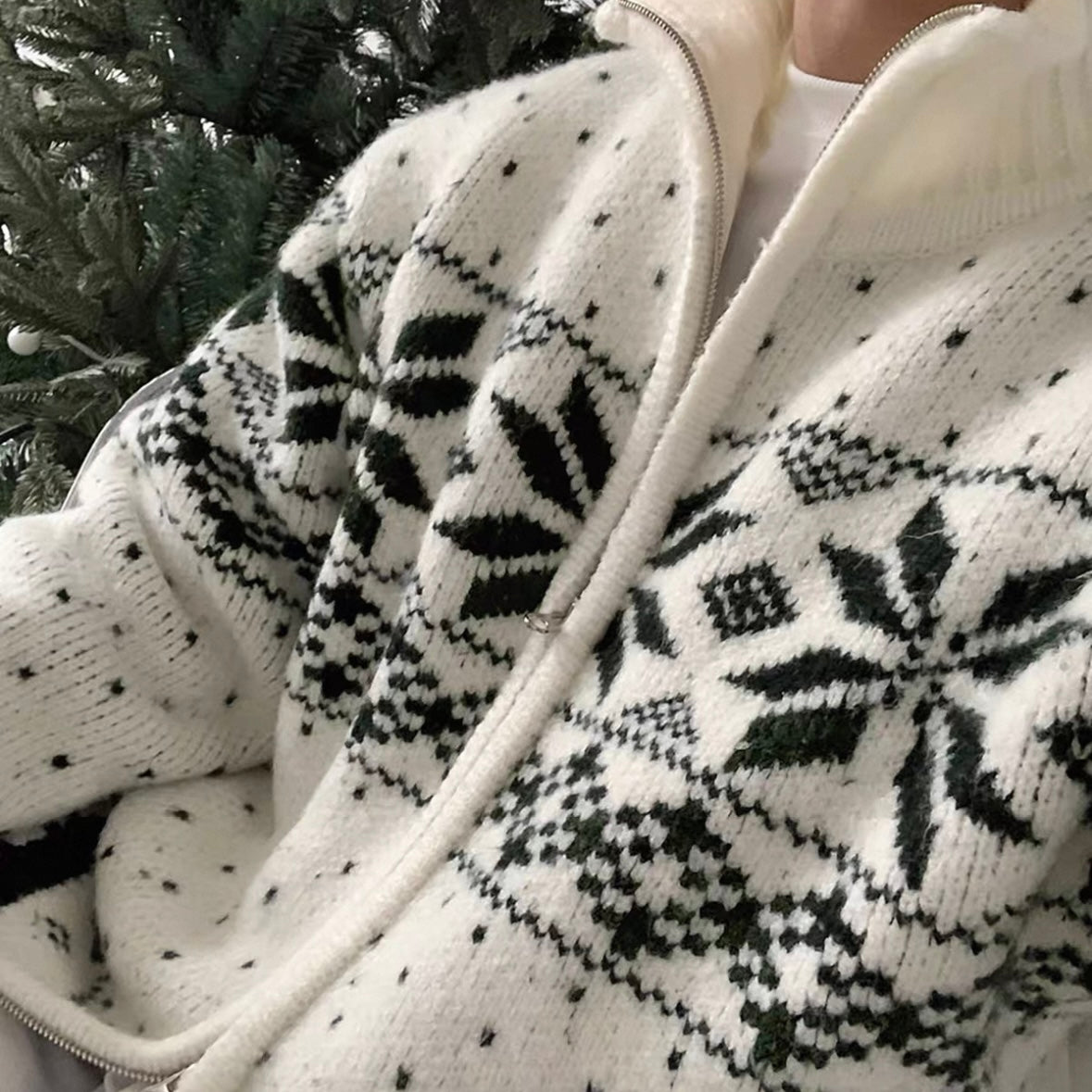 Chic Double-Zip Sweater