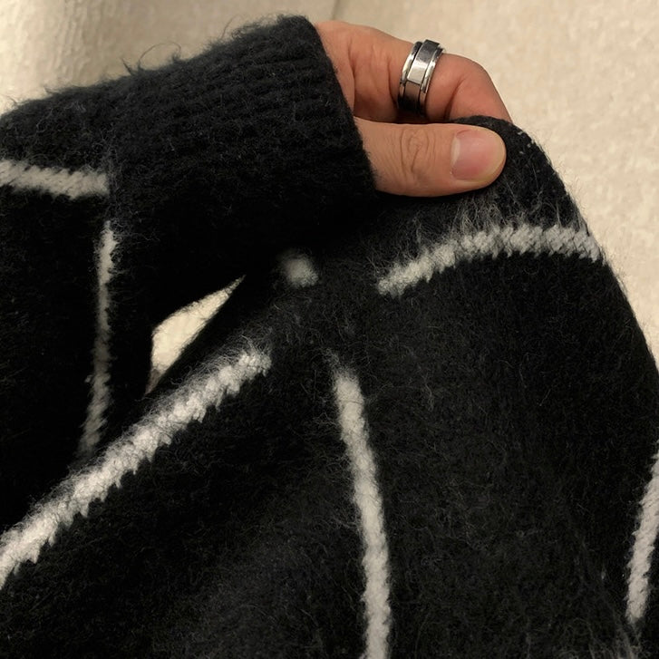 Trendy Mohair Knit Sweater