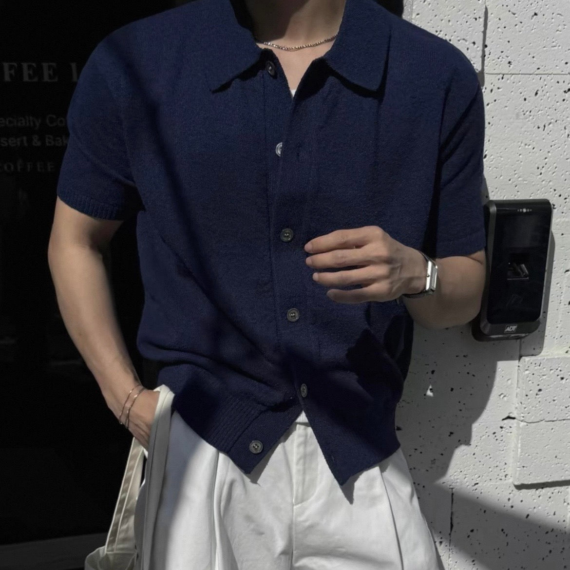 Slim Knit Cardigan T-Shirt