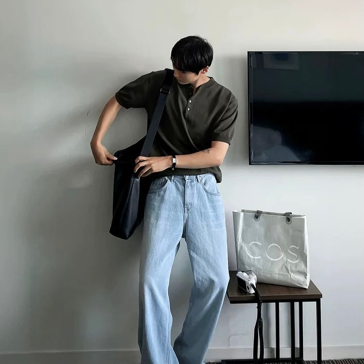 Korean Trendy Henry T-shirts