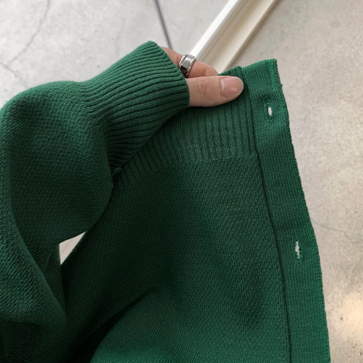 V-Neck Jumper Simple Cardigan