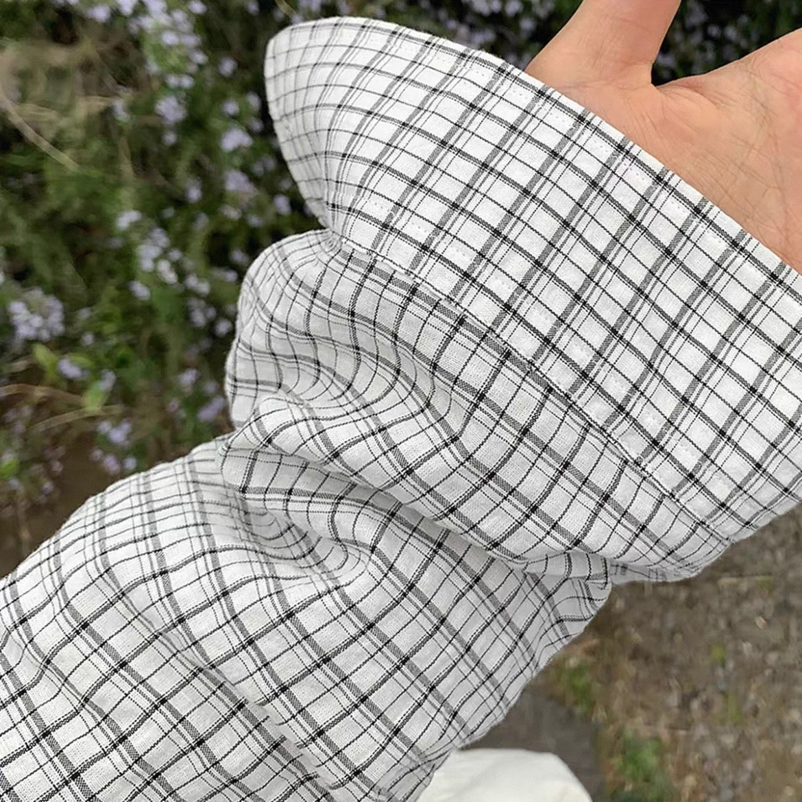 Plaid Long-Sleeve Shirt Jacket