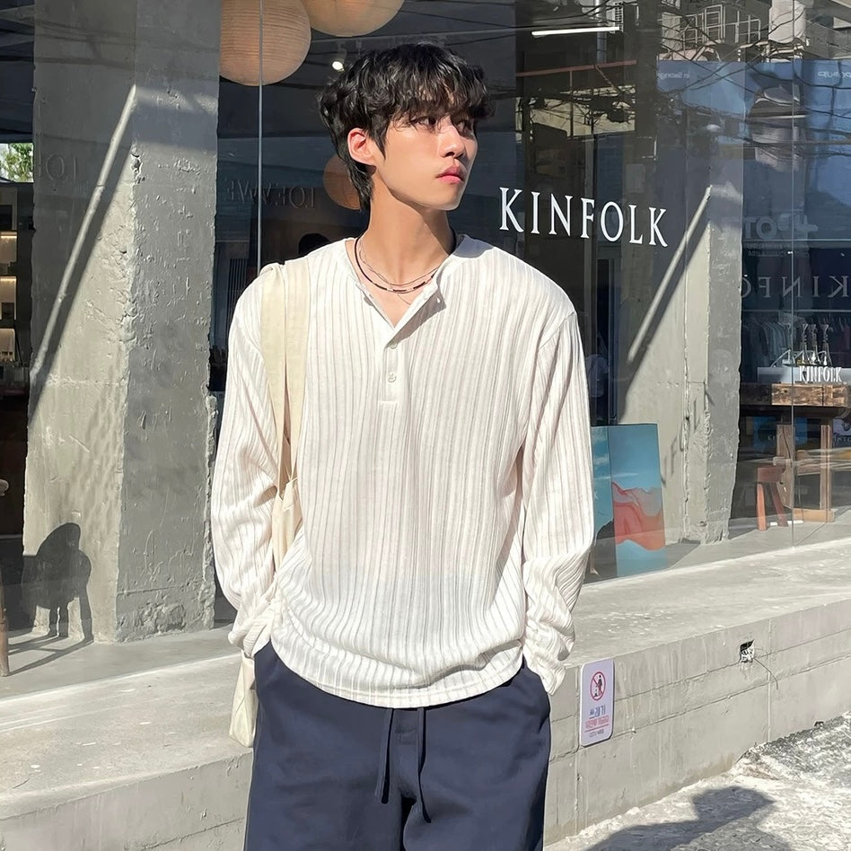 Long Sleeve T-Shirt Casual Knit Tops