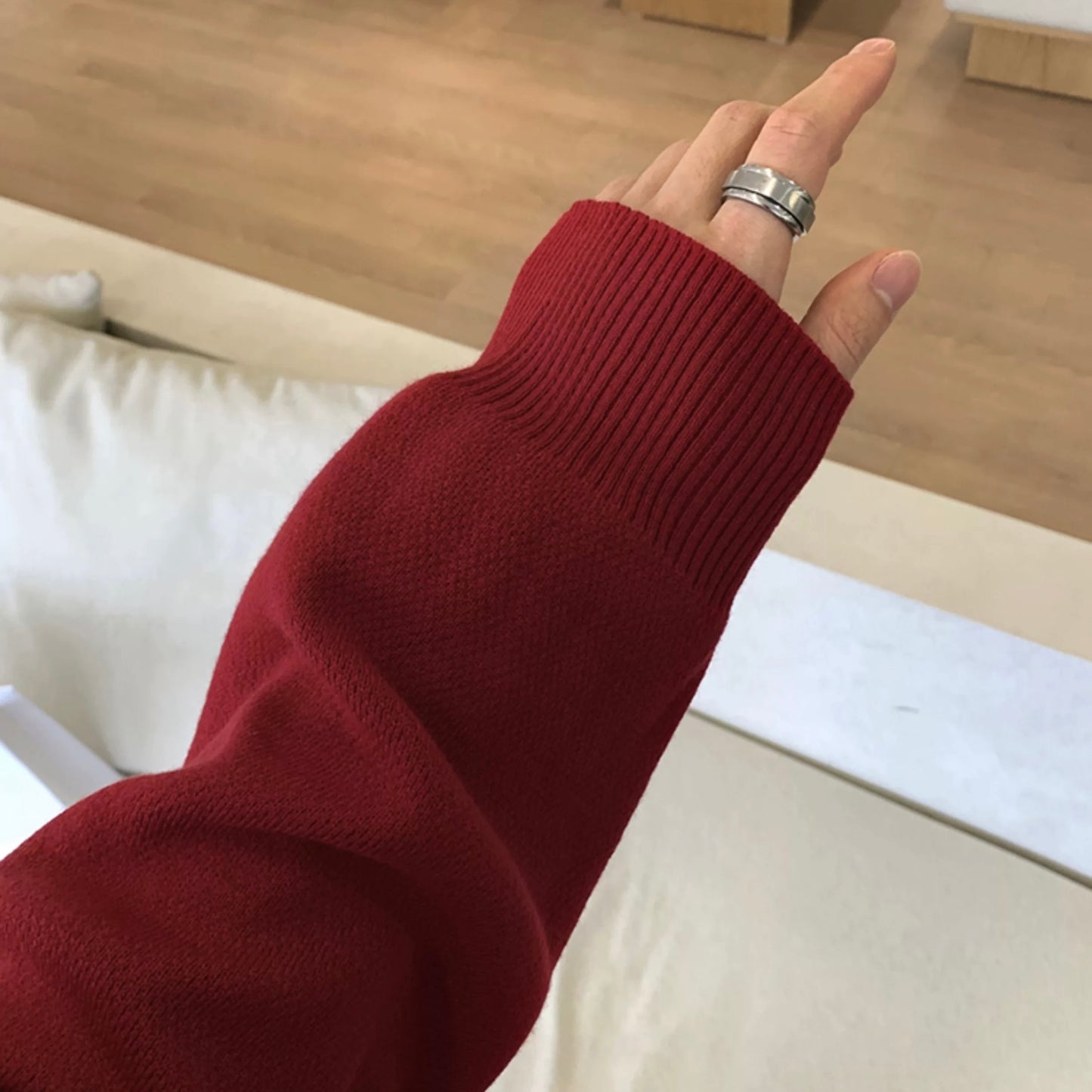V-Neck Jumper Simple Cardigan