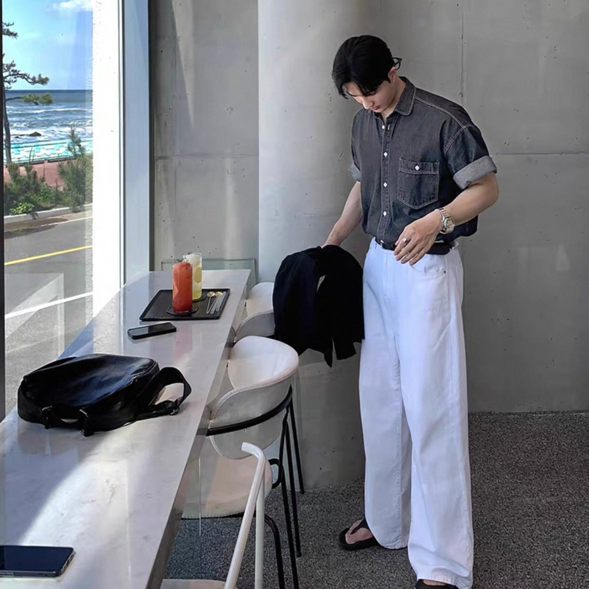 Korean Stylish Casual Denim Shirt