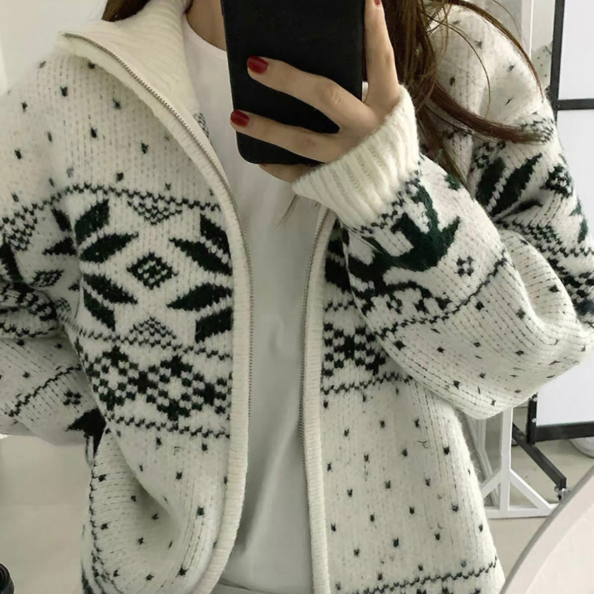 Chic Double-Zip Sweater