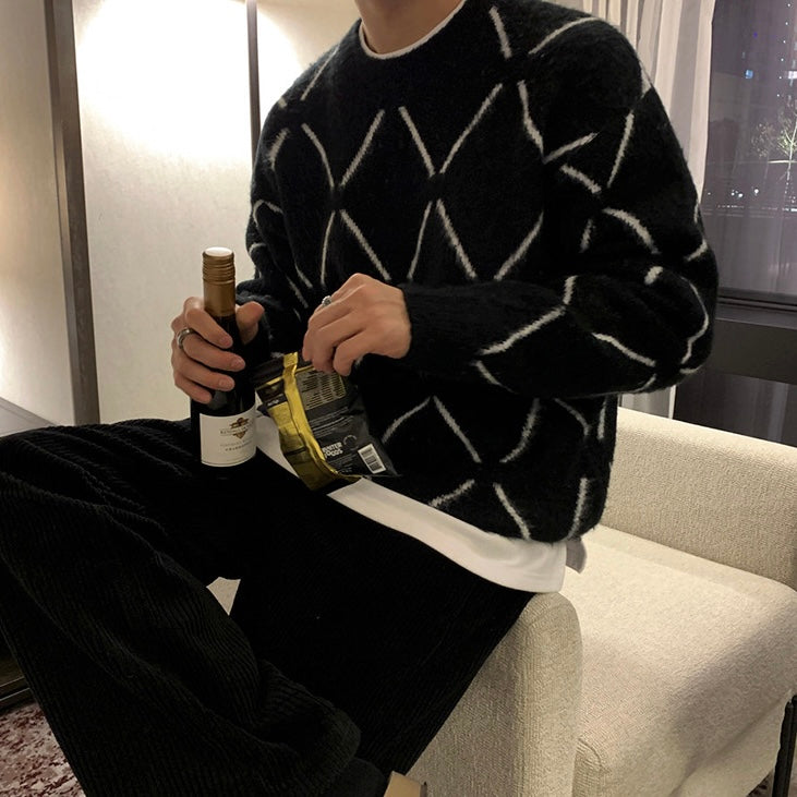 Trendy Mohair Knit Sweater