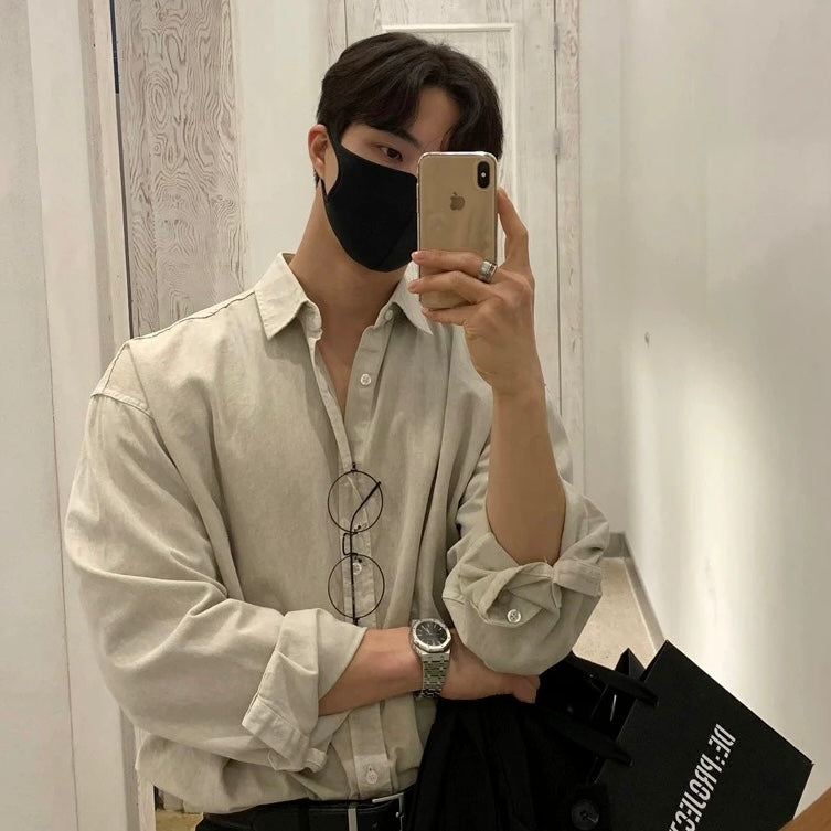 Trendy Long-Sleeve Shirt