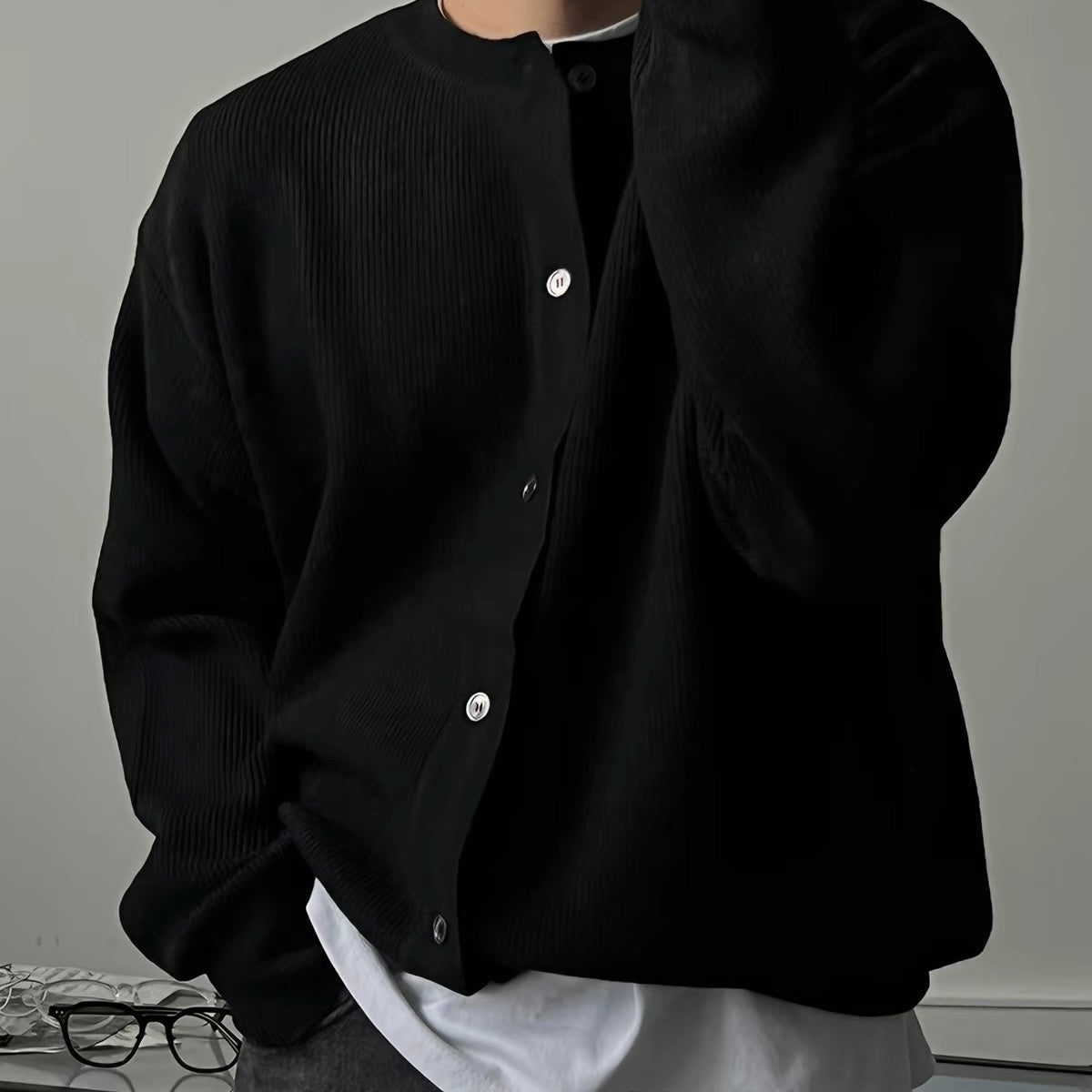 Ribbed Knit Cardigan
