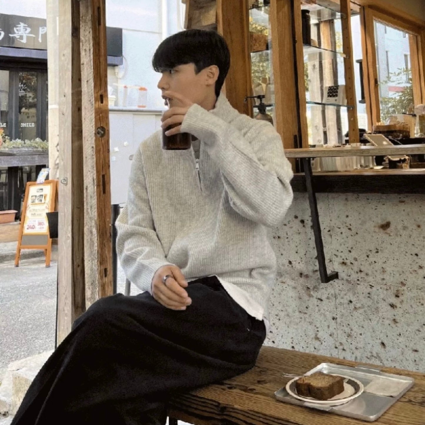 Korean Loose Simple Knit Sweater